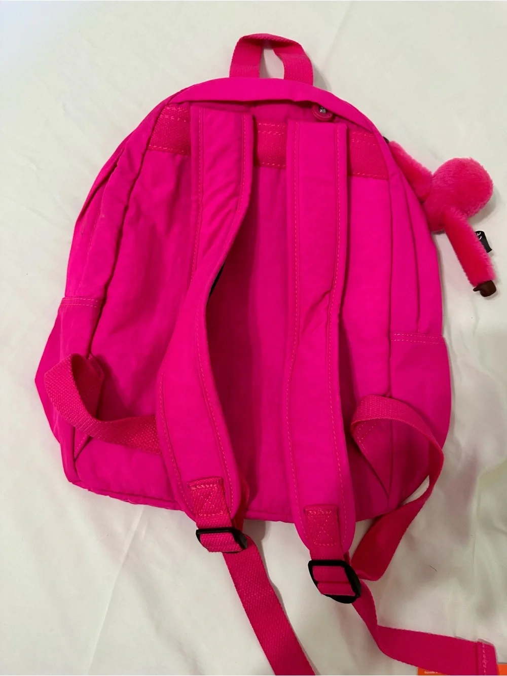 Kipling Pink Backpack with Monkey Keychain – New Without Tags
